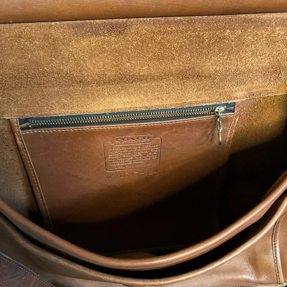 Vintage Coach Beekman Brown Leather Briefcase Satchel Bag - Picture 3 of 4